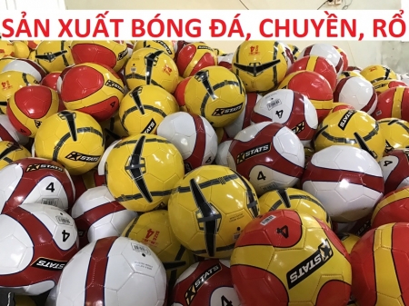 Xưởng gia công bóng đá, sản xuất bóng chuyền, sản xuất bóng rổ